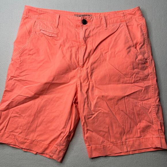 Arizona Jean Co. Mens Neon Orange Chino Shorts‎ Size 36 - Picture 1 of 9